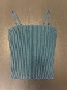 Aritzia Babaton Teal square neck tube top